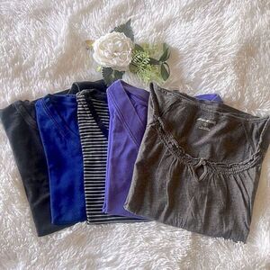 5 Short Sleeve 100% Cotton Tees 1 Eddie Bauer S